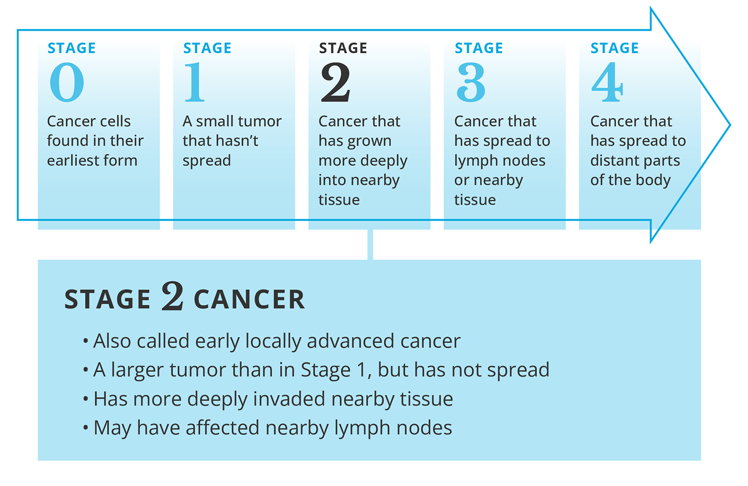 Description of stage 2 cancer