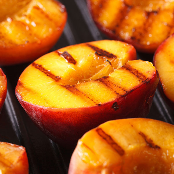 Grilling peaches