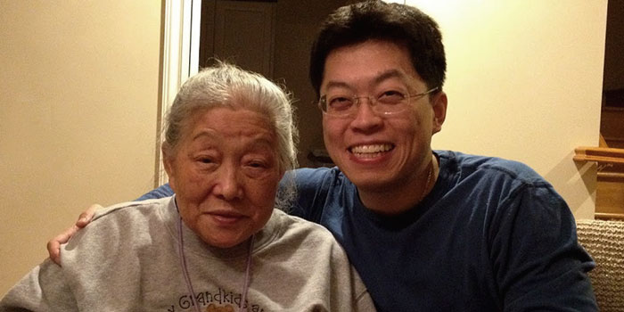Dr. Christopher Chen and his grandmother.